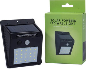 Rechargeable Solar Power LED Wall Light | PIR Motion Sensor
